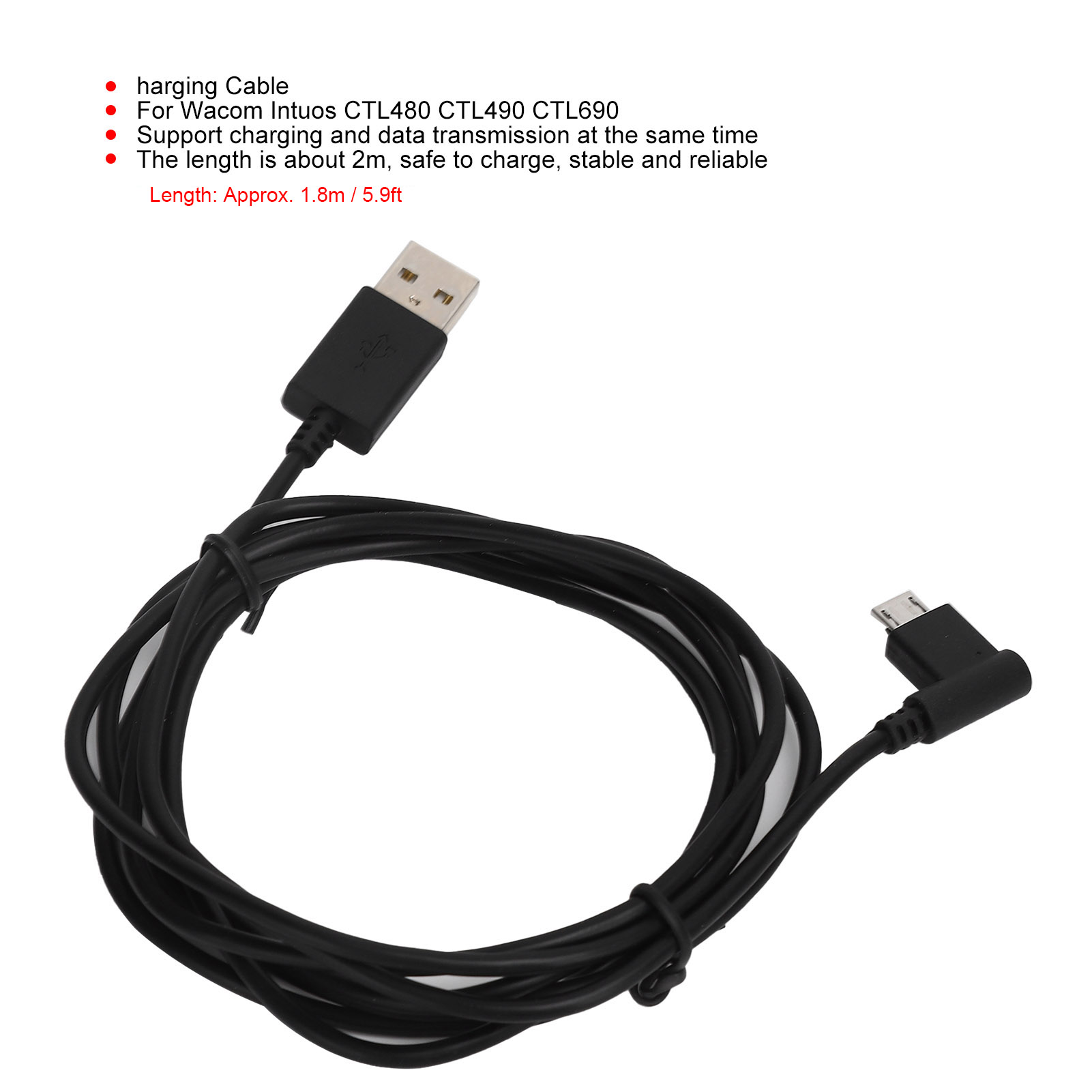 Wacom Tablet Accessories - Kabel do ładowania 1.8m, przewód zasilający,