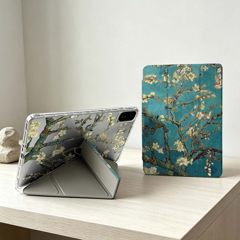 Wzór z motywem kwiatów moreli  – Poco Tablet Accessories recenzja i cena